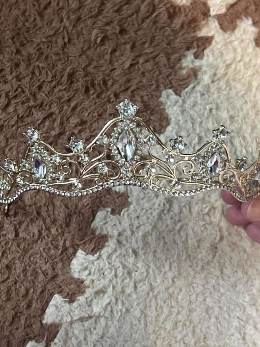 Women's Gold and White tiaras